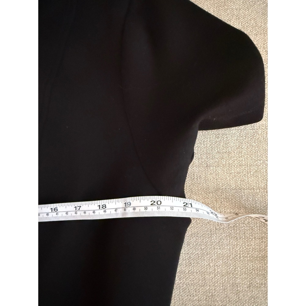 Elie Tahari Black Short Sleeve Drawstring Waist Mini Dress Pockets Large - Picture 8 of 10